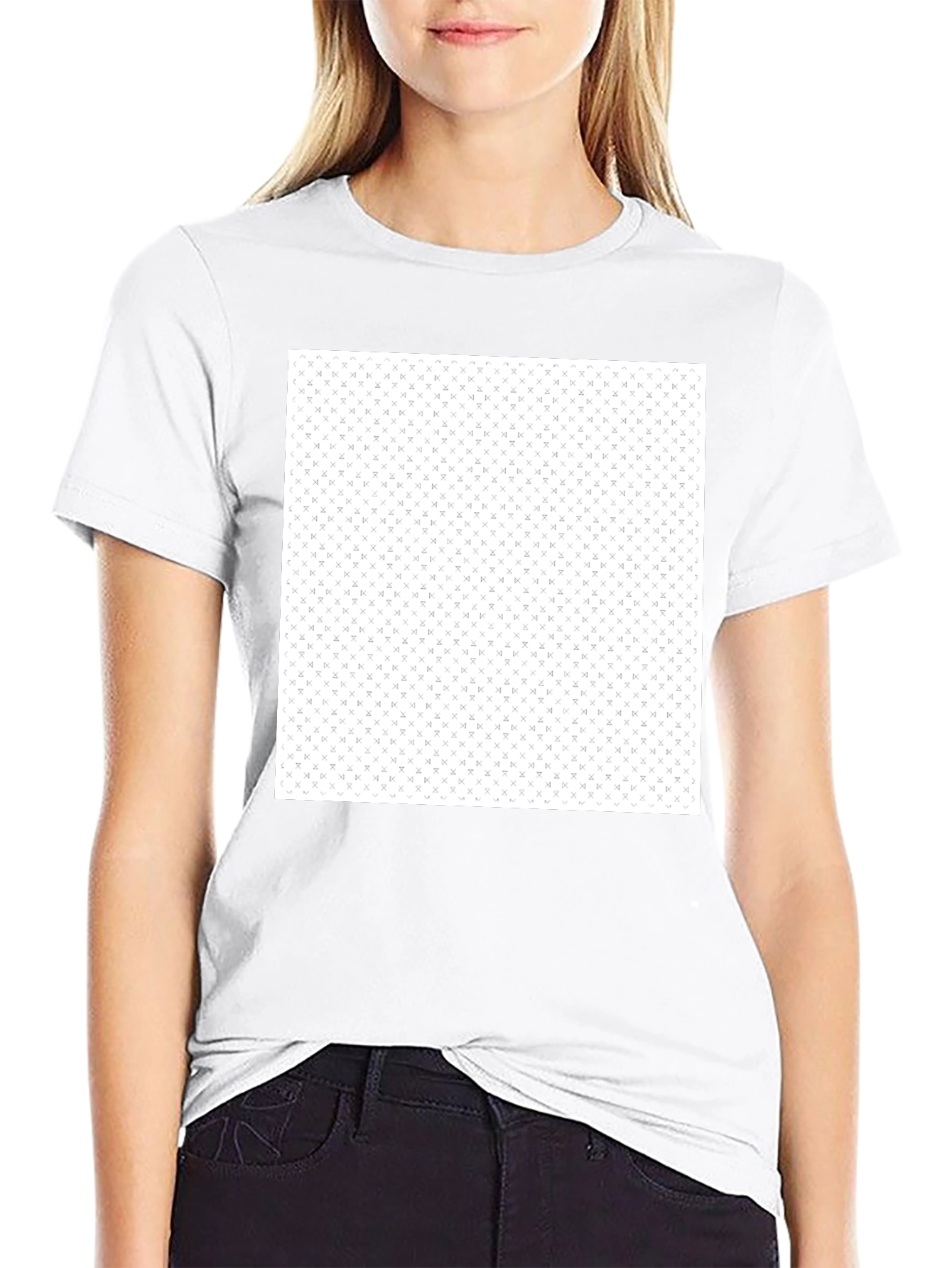 Modern Black T-Shirt with Geometric Pattern