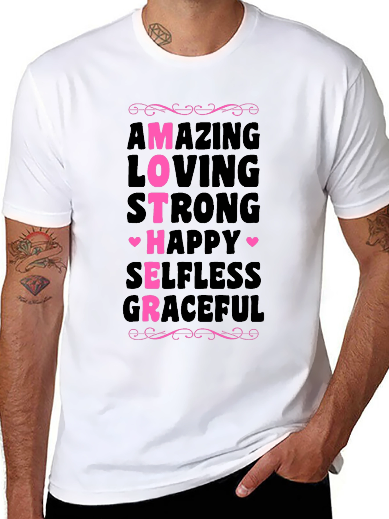 Amazing Mother T-Shirt - Loving Strong Graceful
