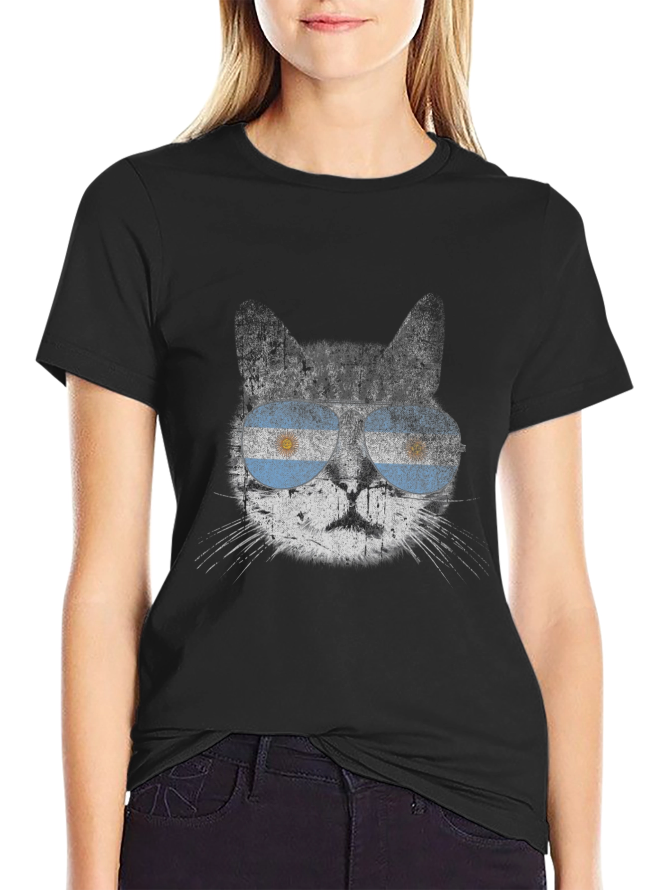 Argentina Cat Sunglasses T-Shirt