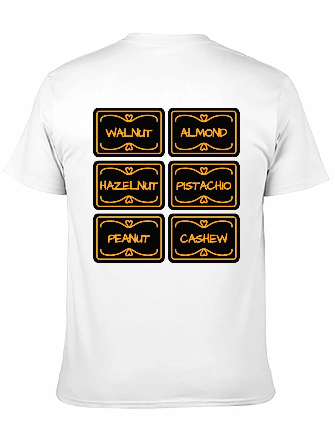 Nuts Lover T-Shirt: Walnut Almond Pistachio Design