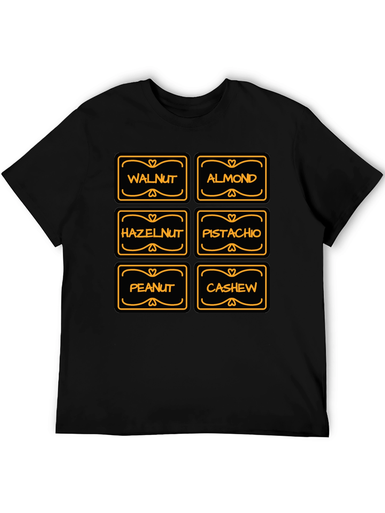 Nuts Lover T-Shirt: Walnut Almond Pistachio Design