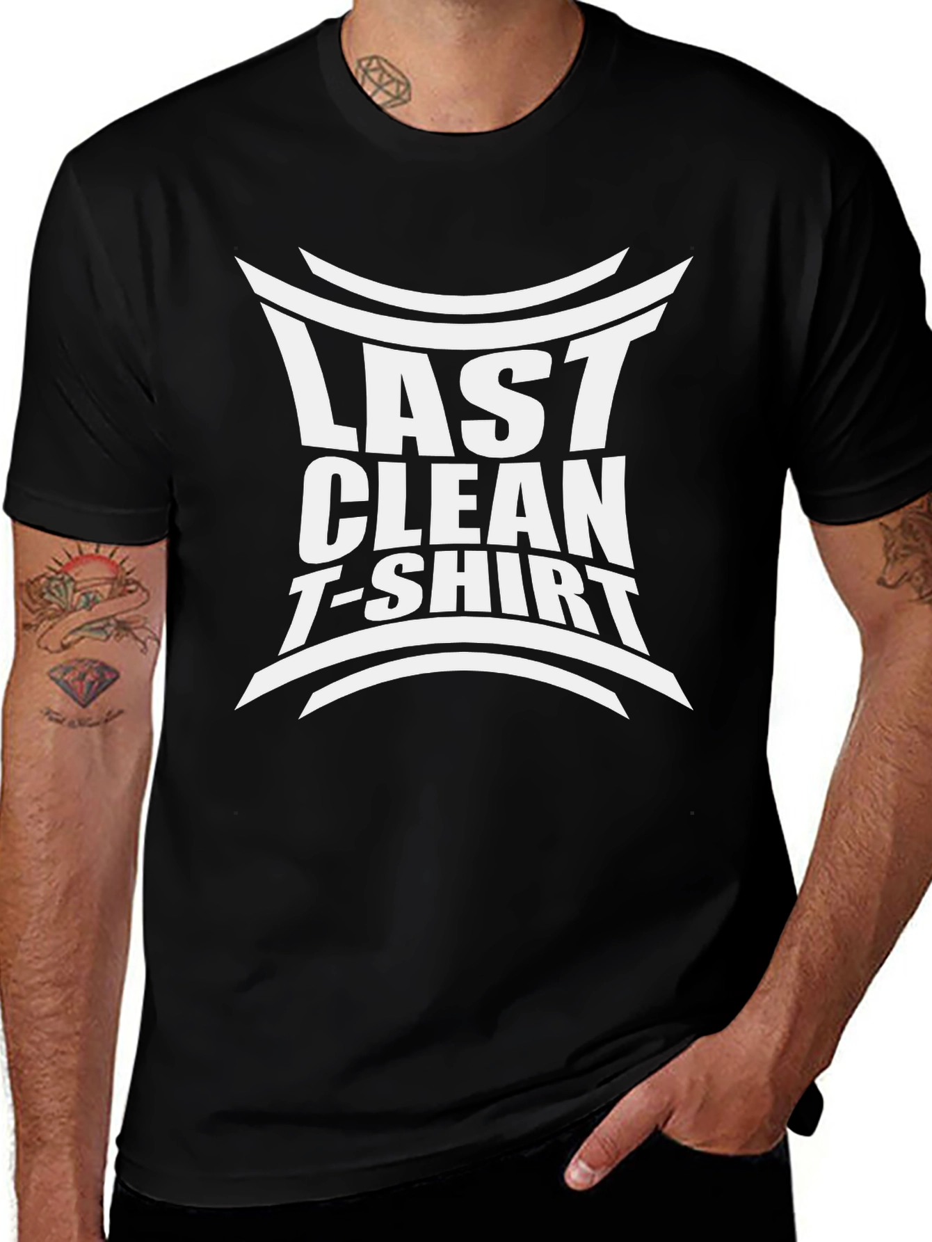 Last Clean T-Shirt Graphic Tee - Black