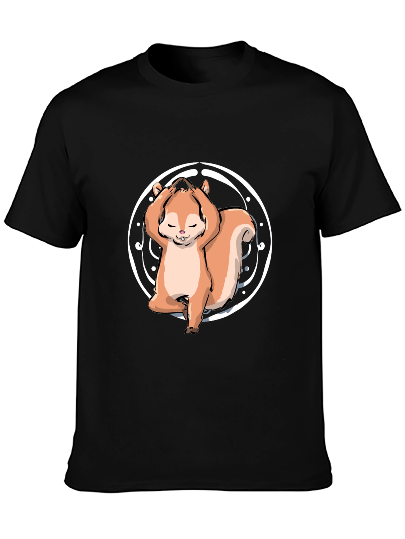 Yoga Squirrel Tee - Zen and Funny