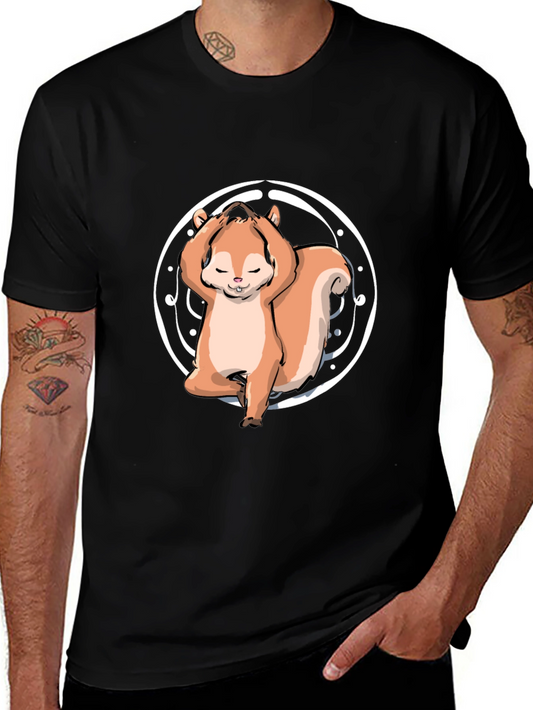 Yoga Squirrel Tee - Zen and Funny