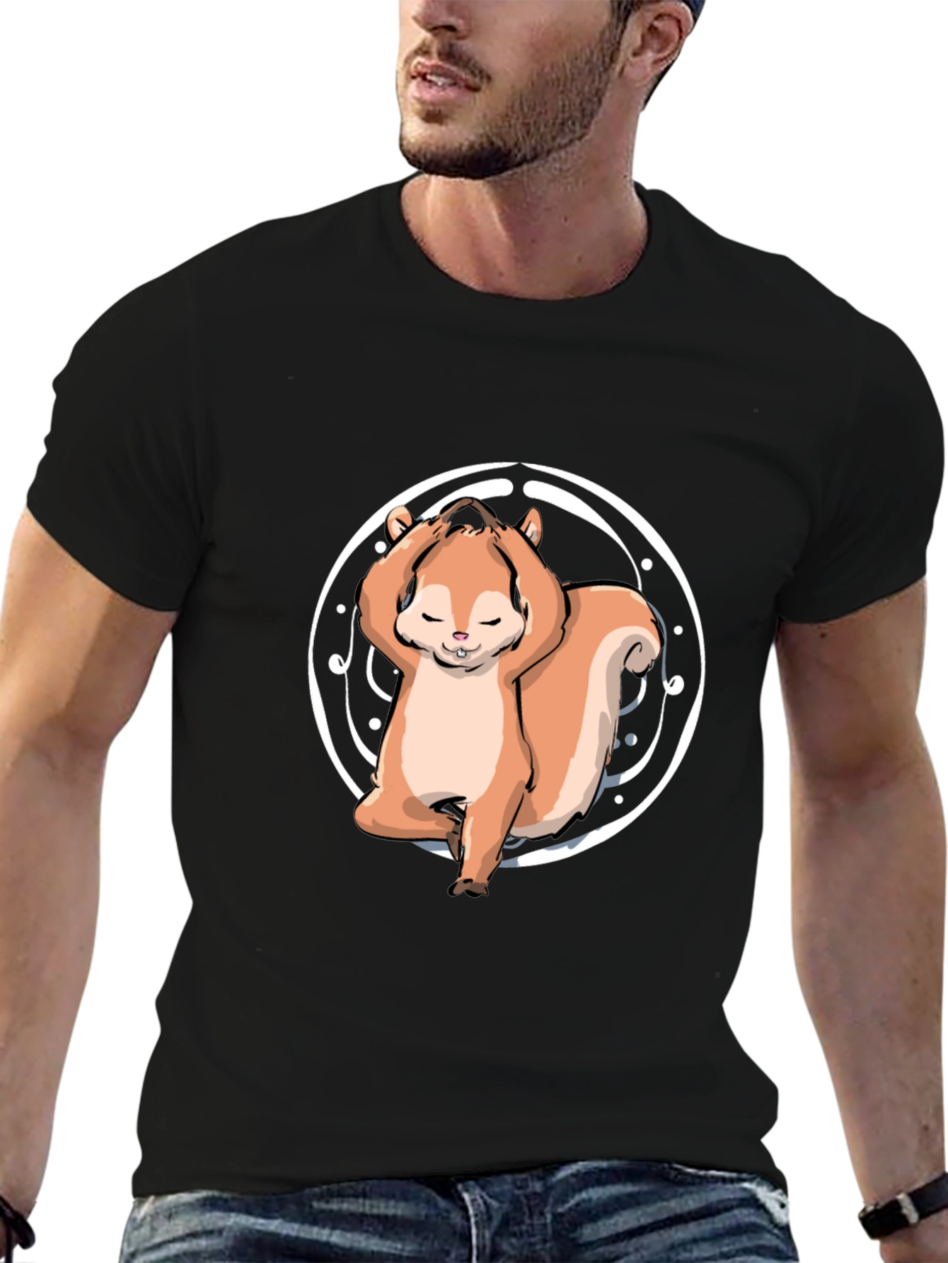 Yoga Squirrel Tee - Zen and Funny