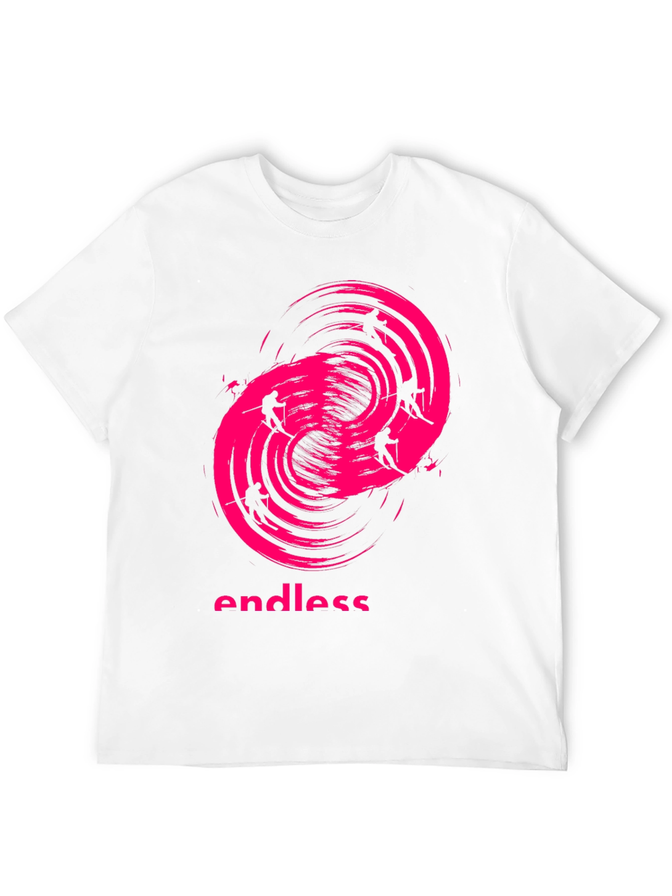 Endless Skiing Graphic Tee - Black Cotton Shirt