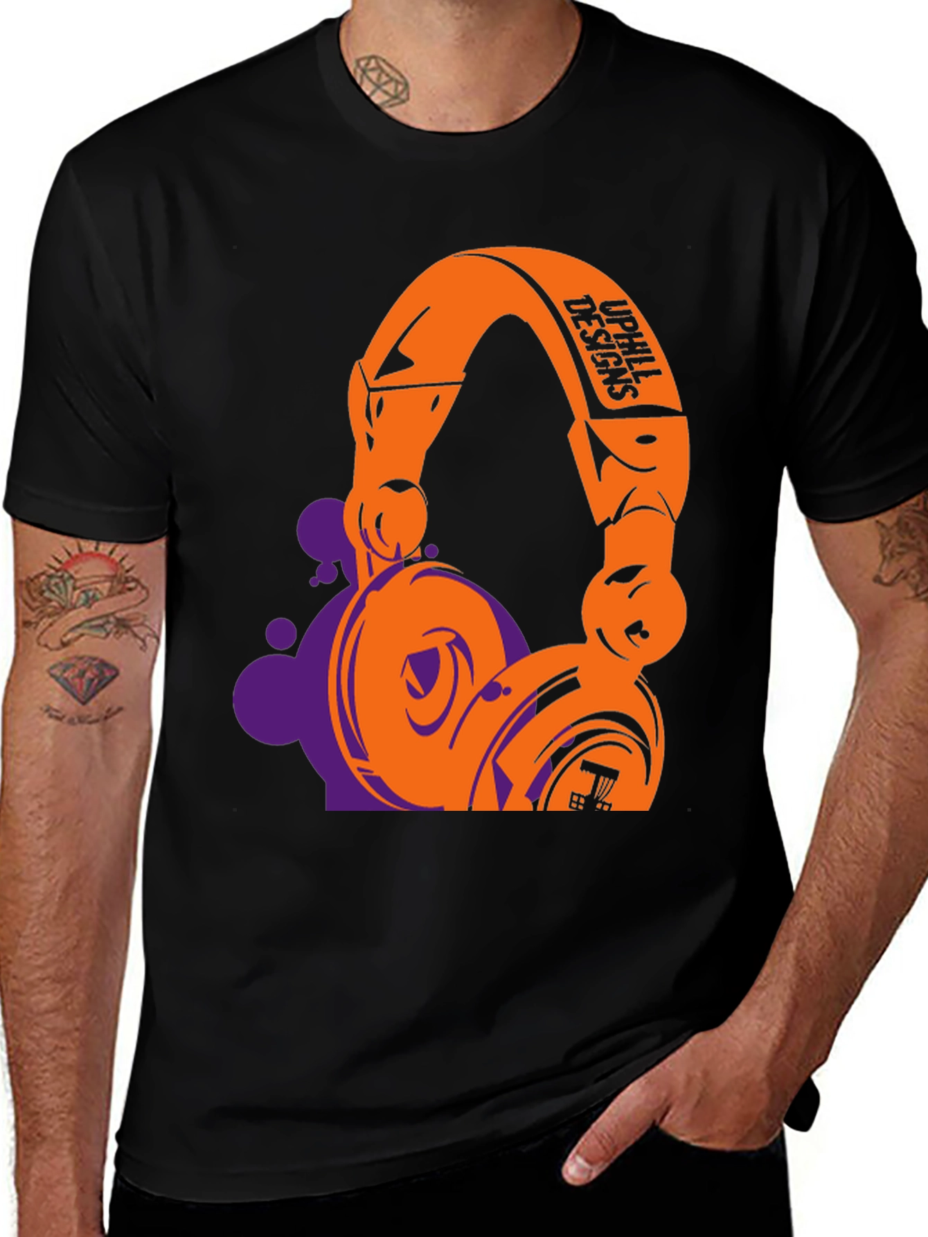 Stylish Graphic T-Shirt with Headphone Design