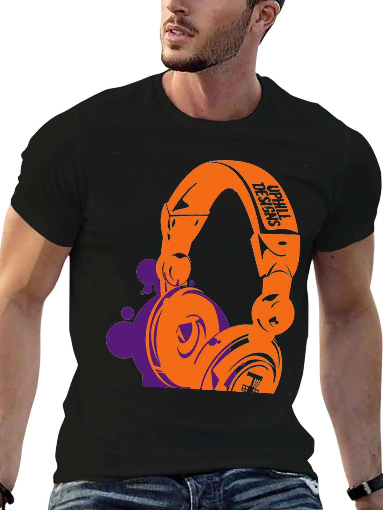 Stylish Graphic T-Shirt with Headphone Design