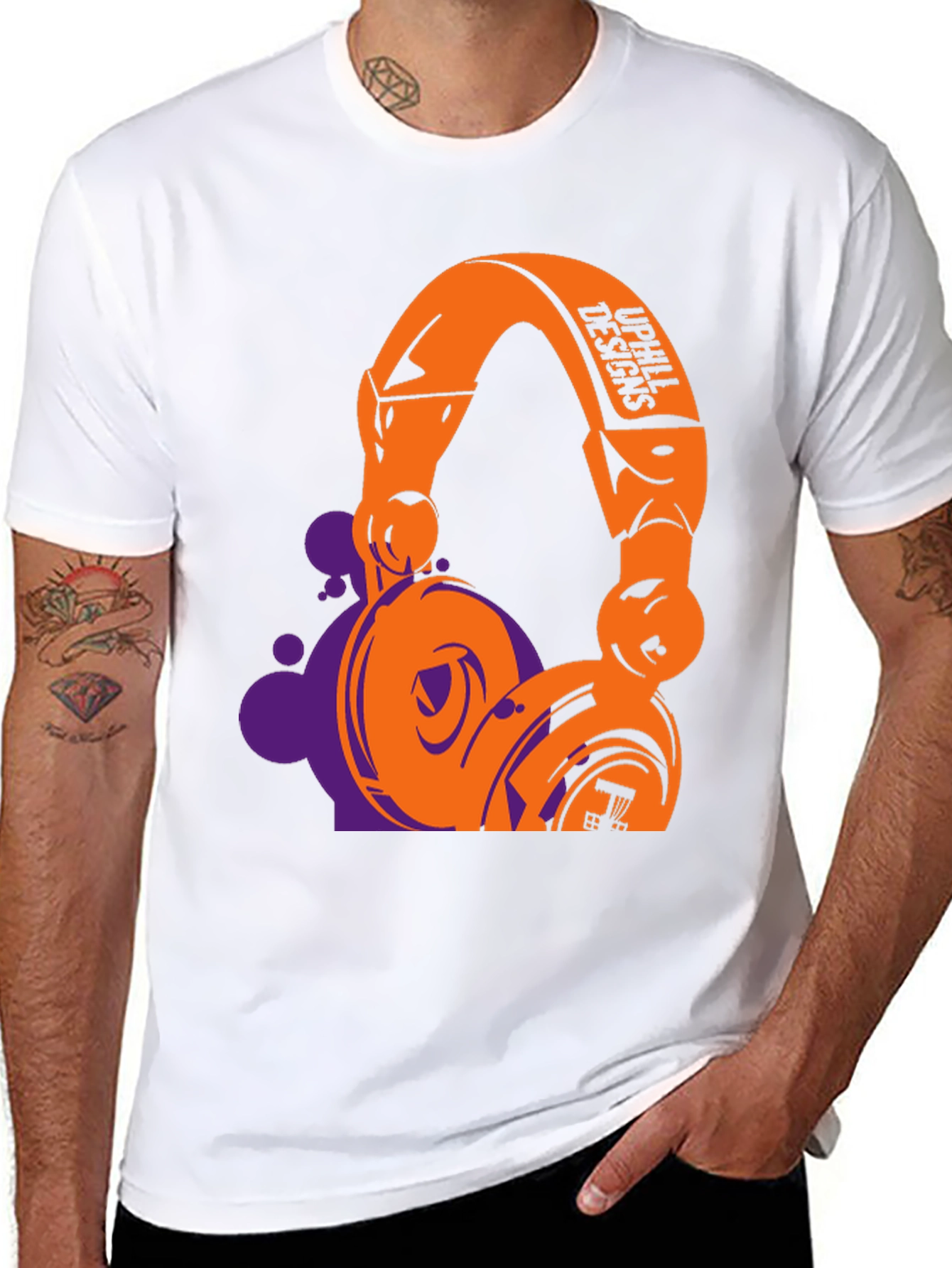 Stylish Graphic T-Shirt with Headphone Design