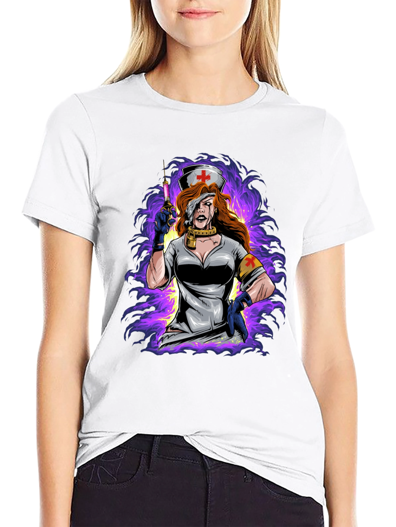 Nurse Graphic Black T-Shirt