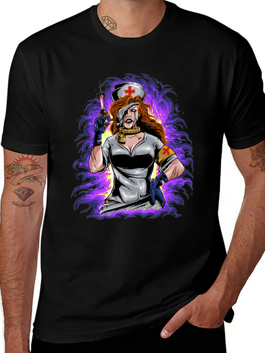 Nurse Graphic Black T-Shirt