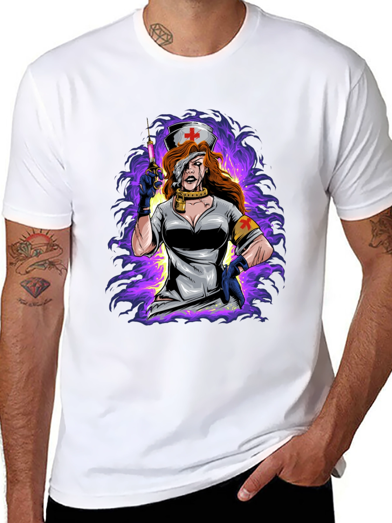 Nurse Graphic Black T-Shirt