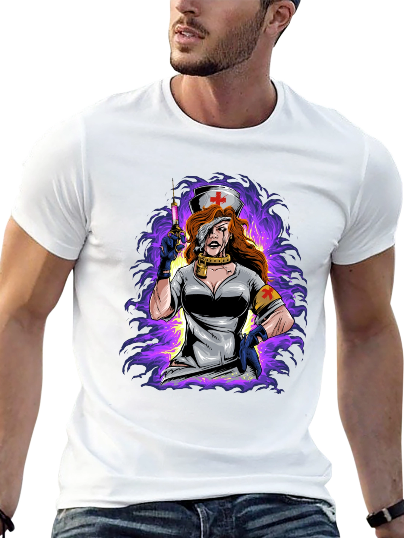 Nurse Graphic Black T-Shirt