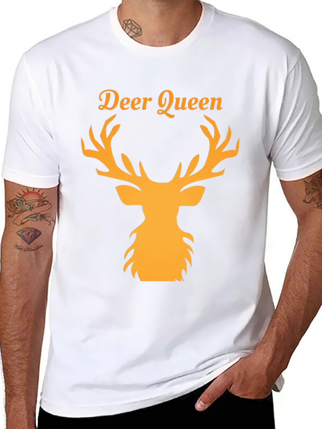 Deer Queen Graphic Tee - Black Unisex T-Shirt
