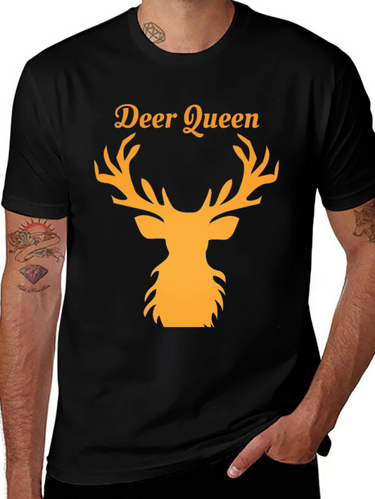 Deer Queen Graphic Tee - Black Unisex T-Shirt