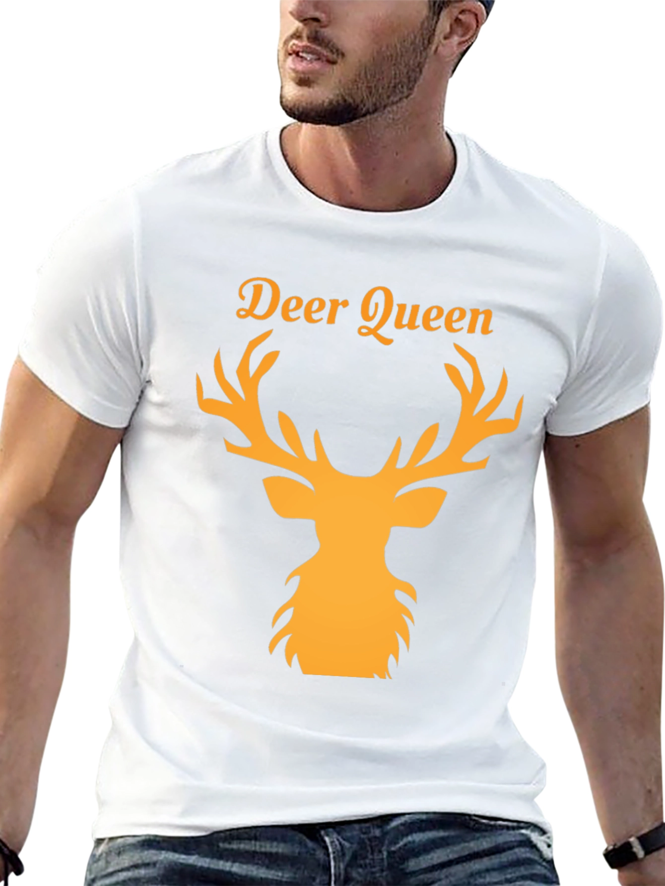 Deer Queen Graphic Tee - Black Unisex T-Shirt