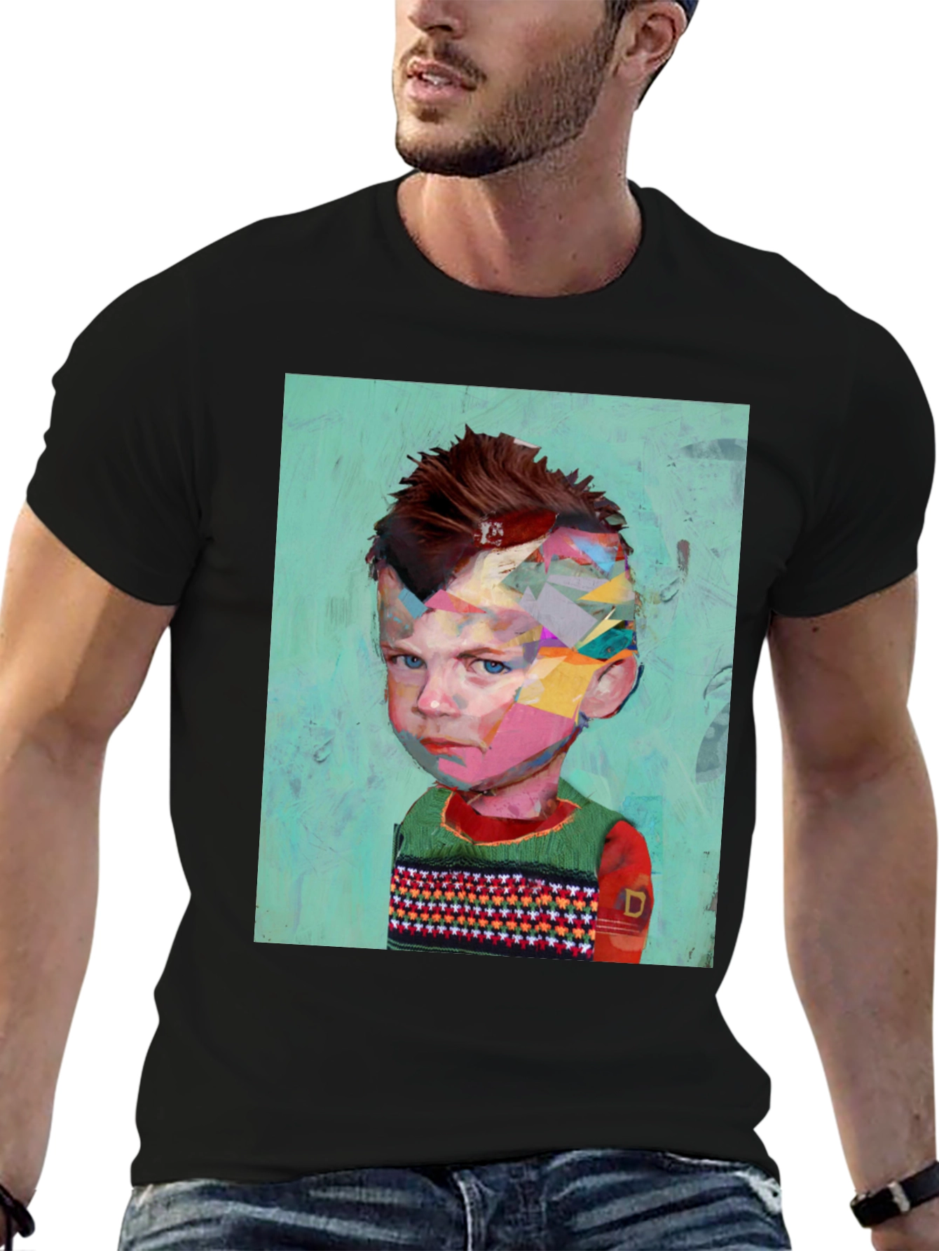 Abstract Portrait Graphic T-Shirt