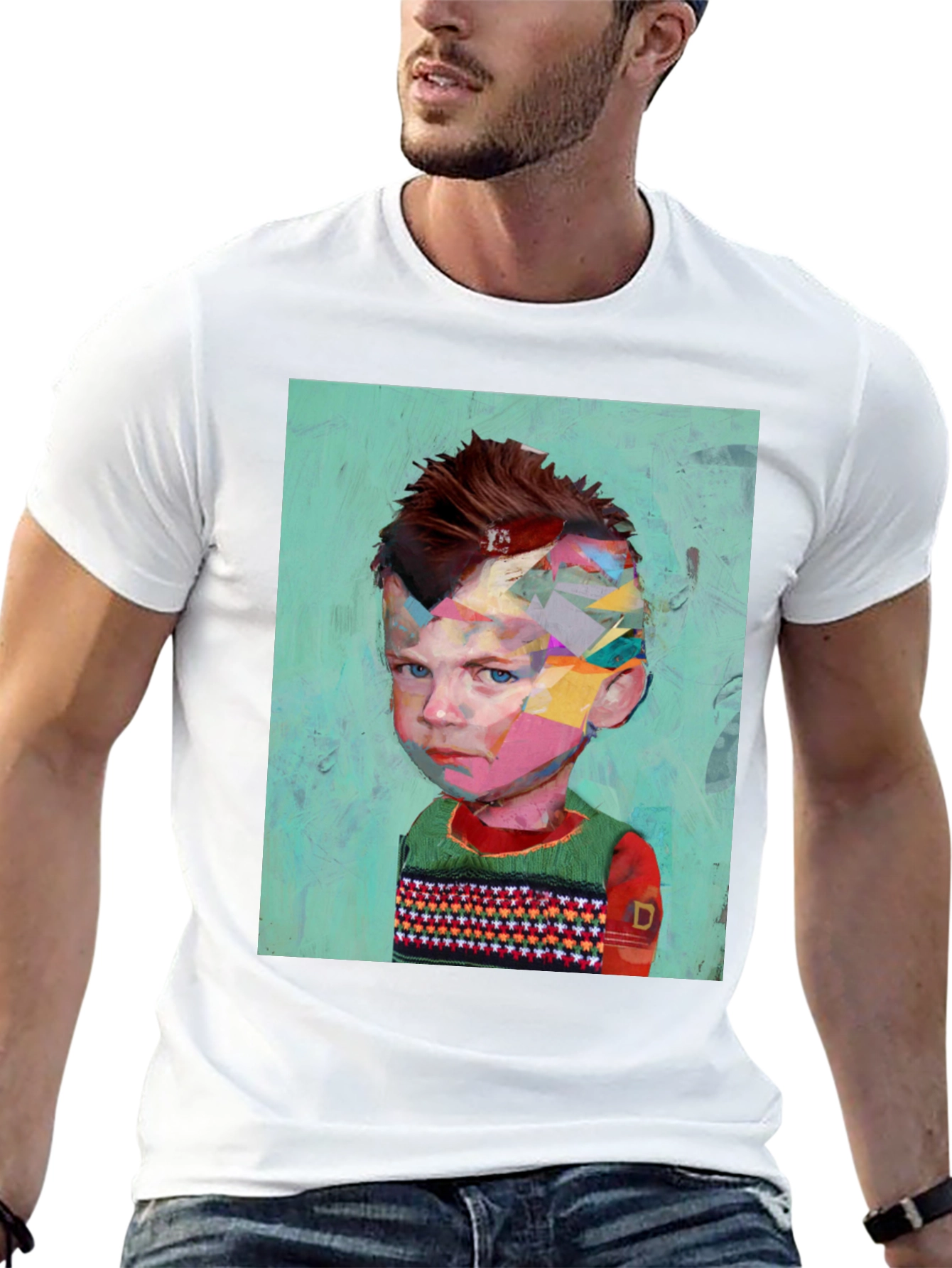 Abstract Portrait Graphic T-Shirt
