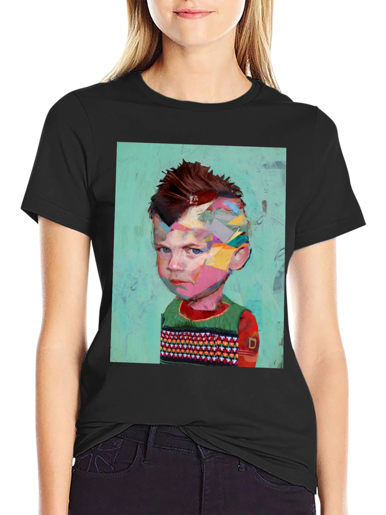 Abstract Portrait Graphic T-Shirt