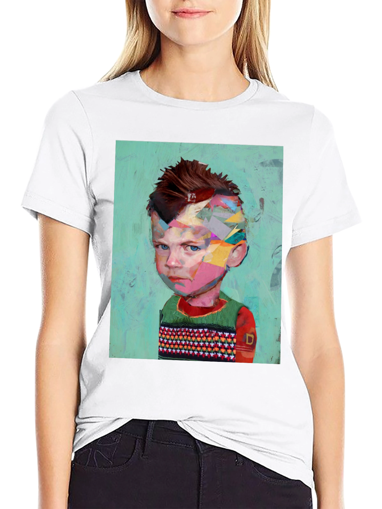 Abstract Portrait Graphic T-Shirt