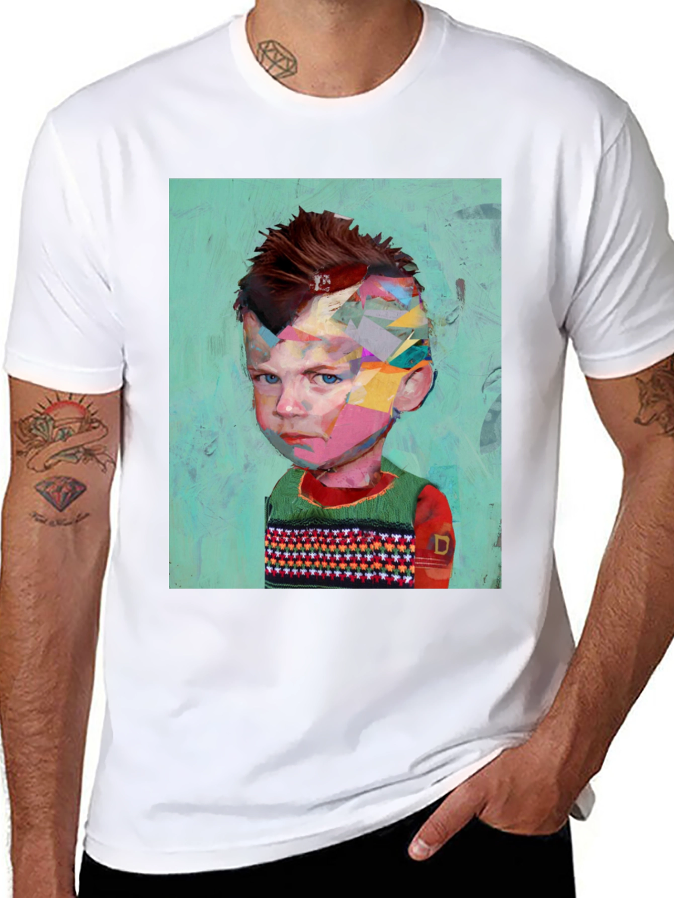 Abstract Portrait Graphic T-Shirt