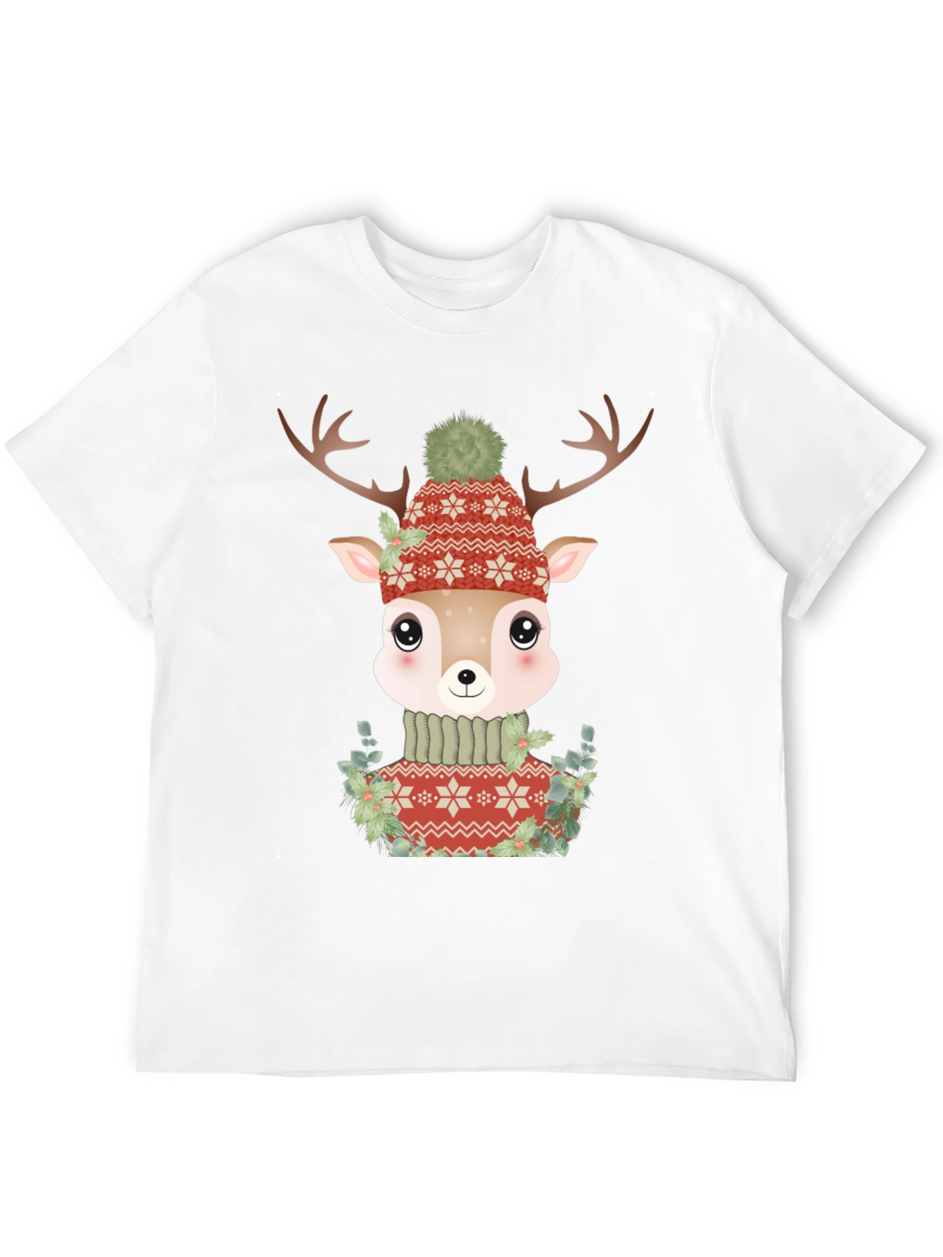 Cute Deer in Sweater Graphic Tee