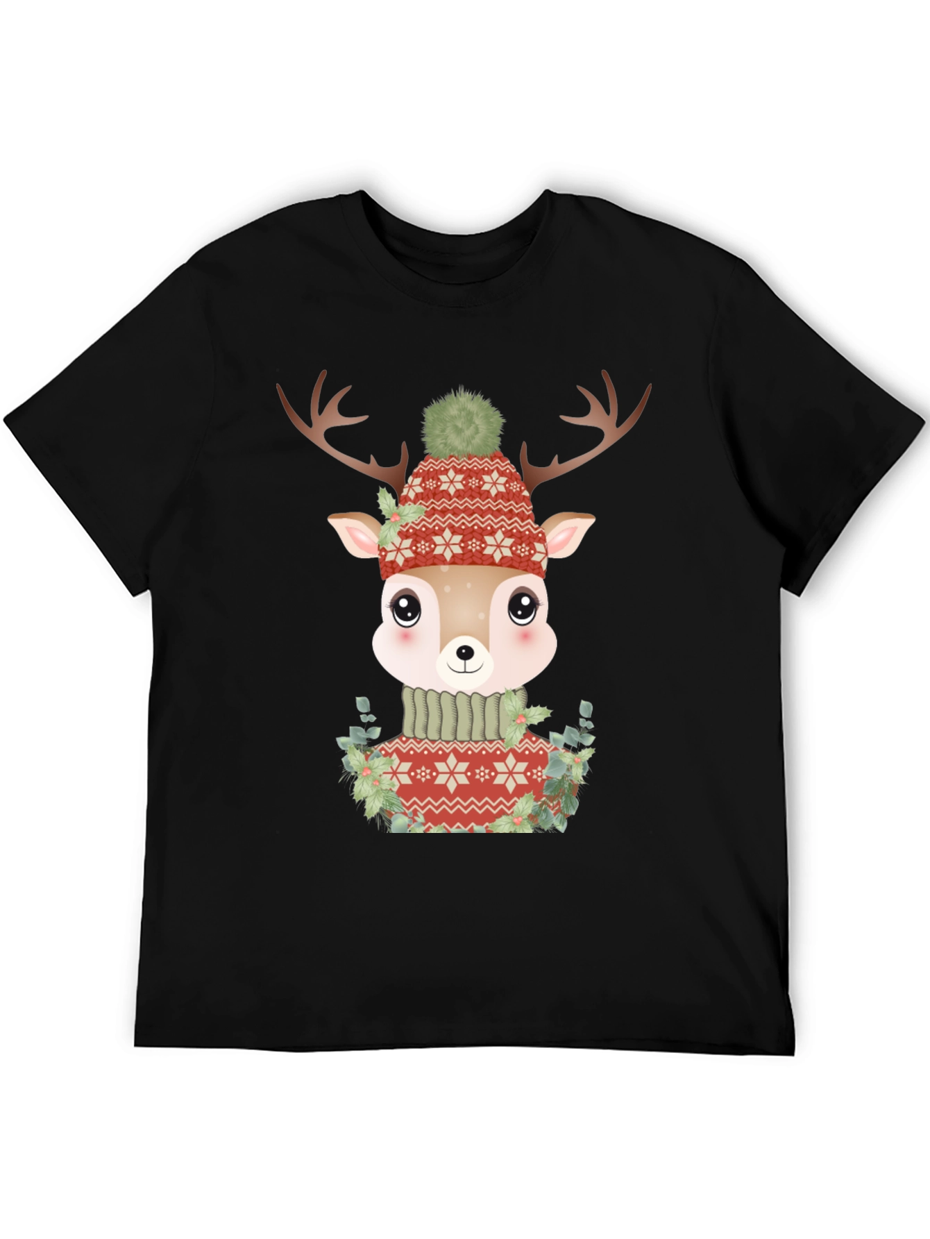 Cute Deer in Sweater Graphic Tee