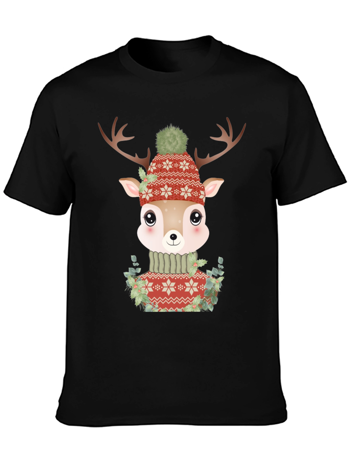 Cute Deer in Sweater Graphic Tee