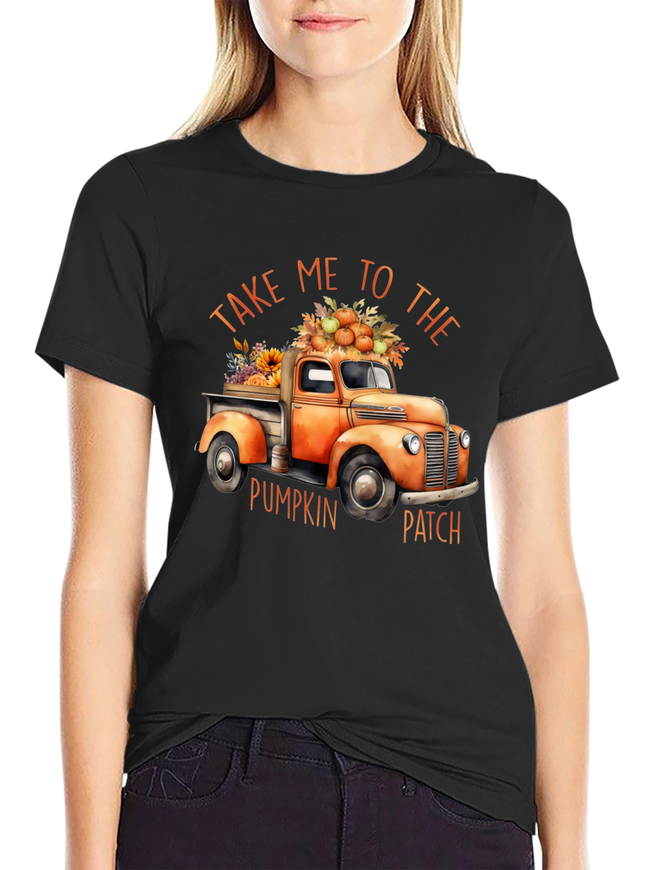 Fall Pumpkin Patch Truck Graphic Tee