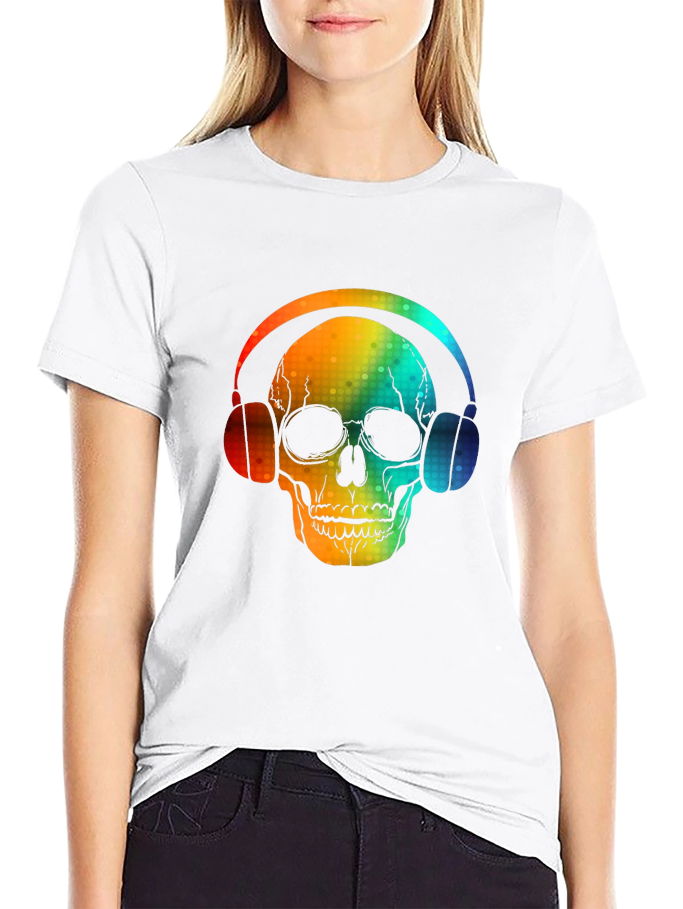 Skull Headphones Graphic Tee - Bold Design