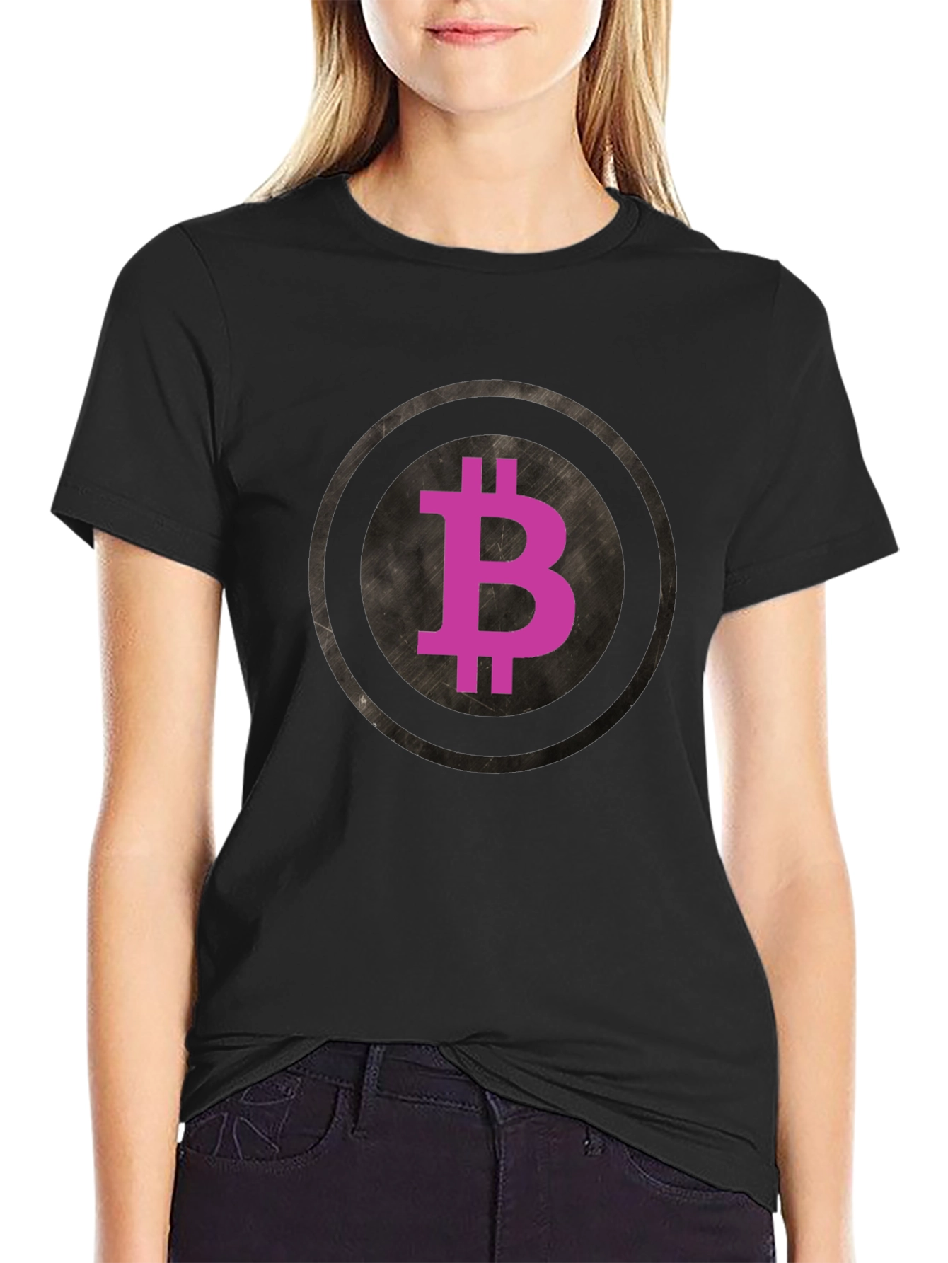Bitcoin Crypto Currency Graphic Tee - Black