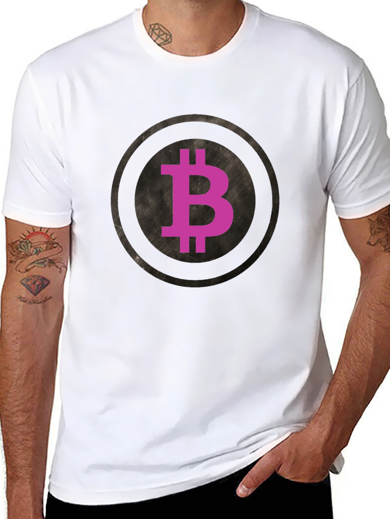 Bitcoin Crypto Currency Graphic Tee - Black