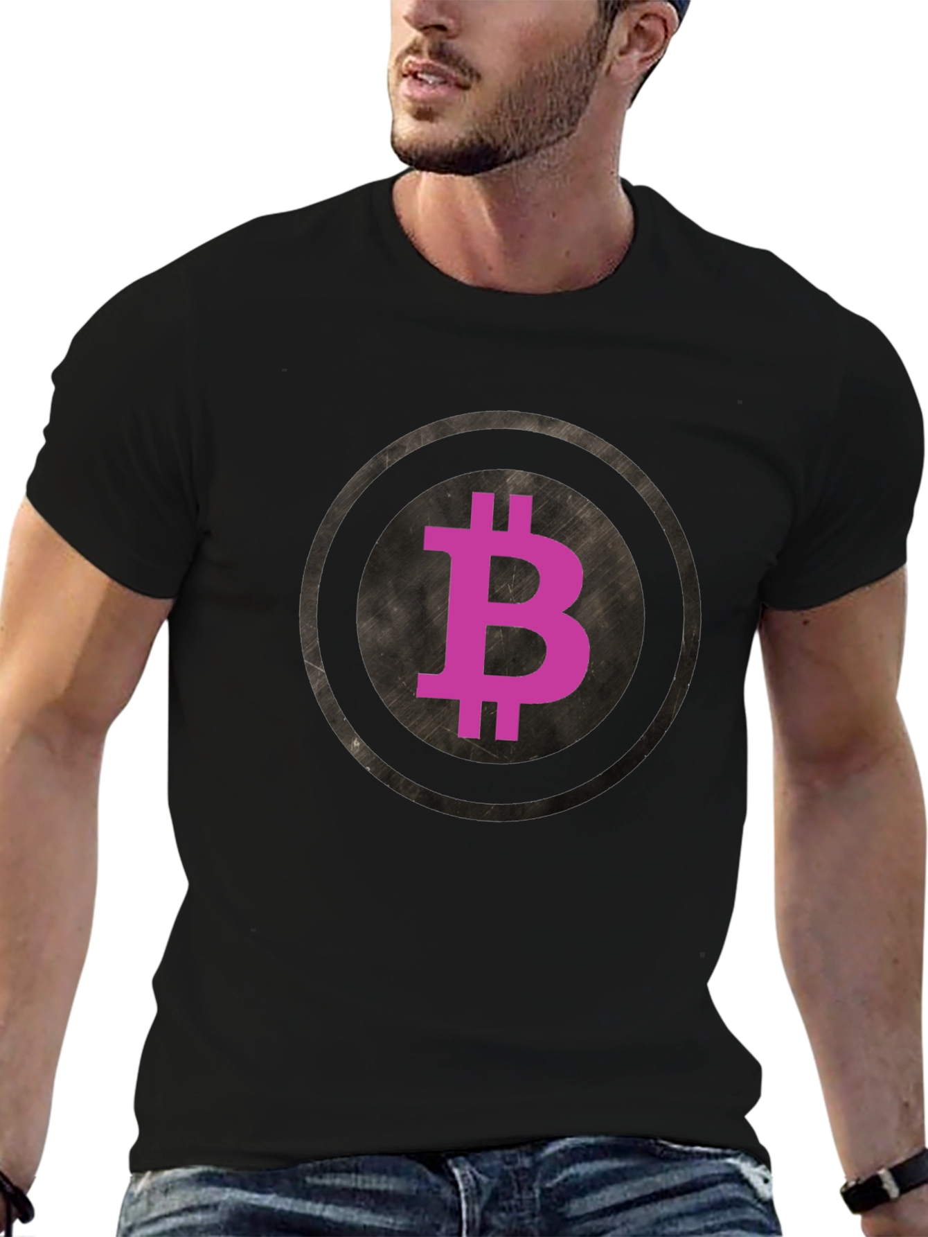 Bitcoin Crypto Currency Graphic Tee - Black