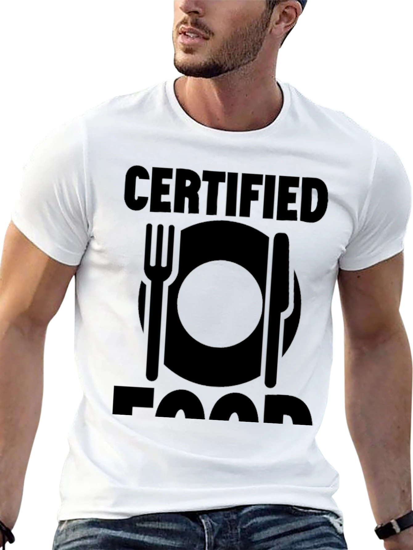 Certified Foodie Black T-Shirt