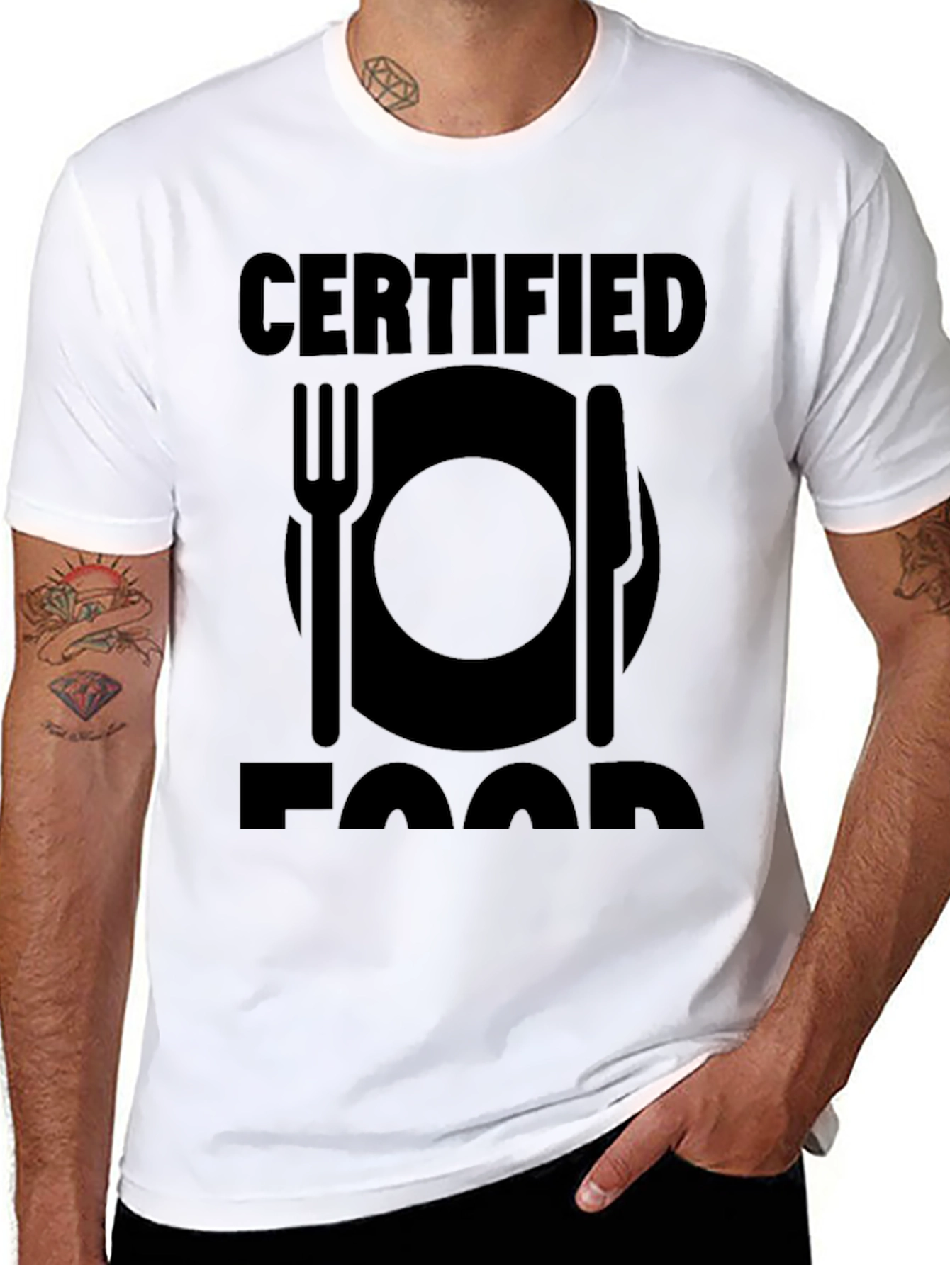 Certified Foodie Black T-Shirt