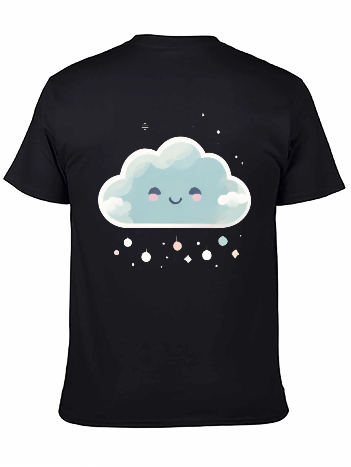Cute Cloud Graphic Tee - Unisex Black T-Shirt
