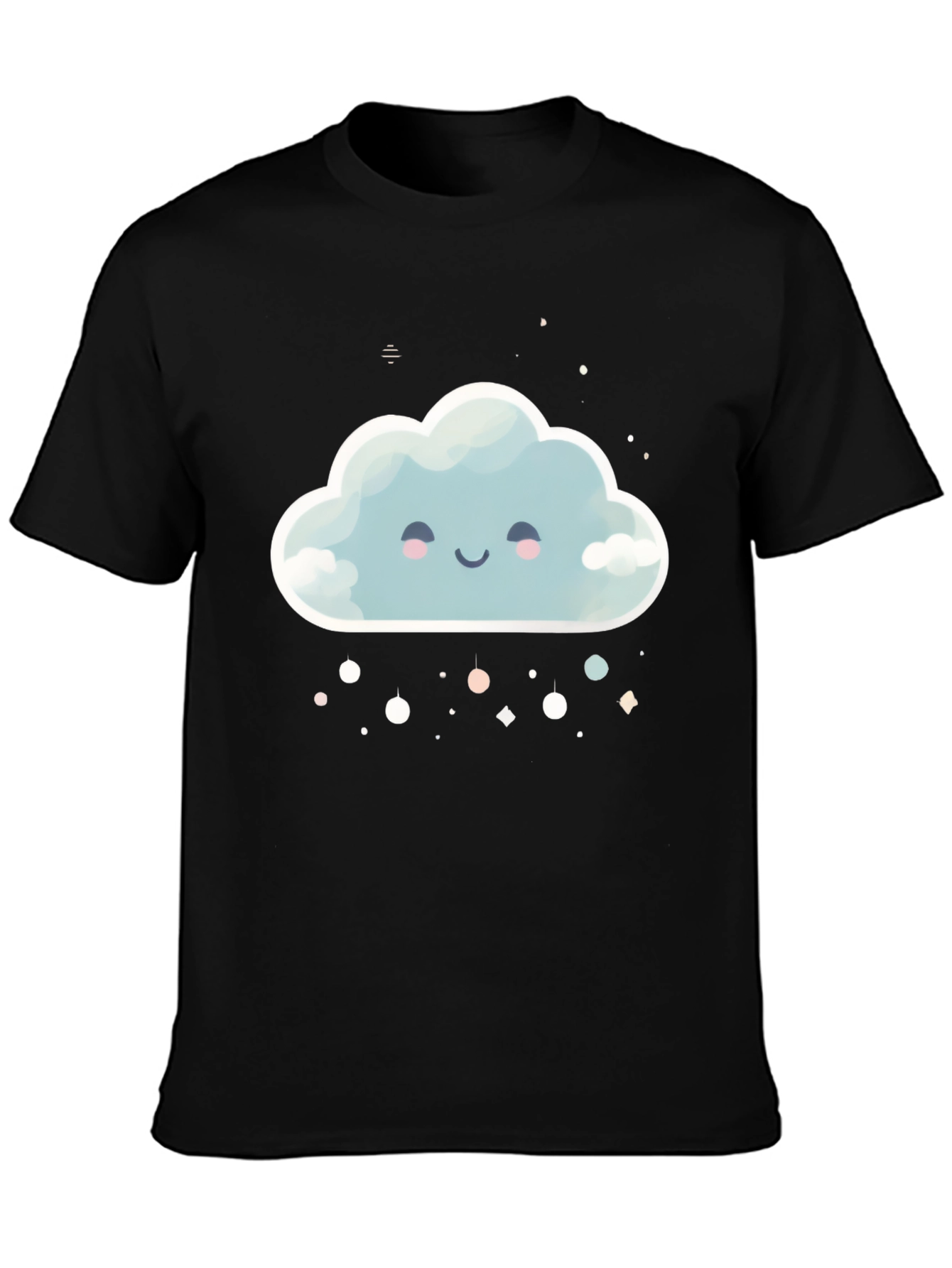 Cute Cloud Graphic Tee - Unisex Black T-Shirt