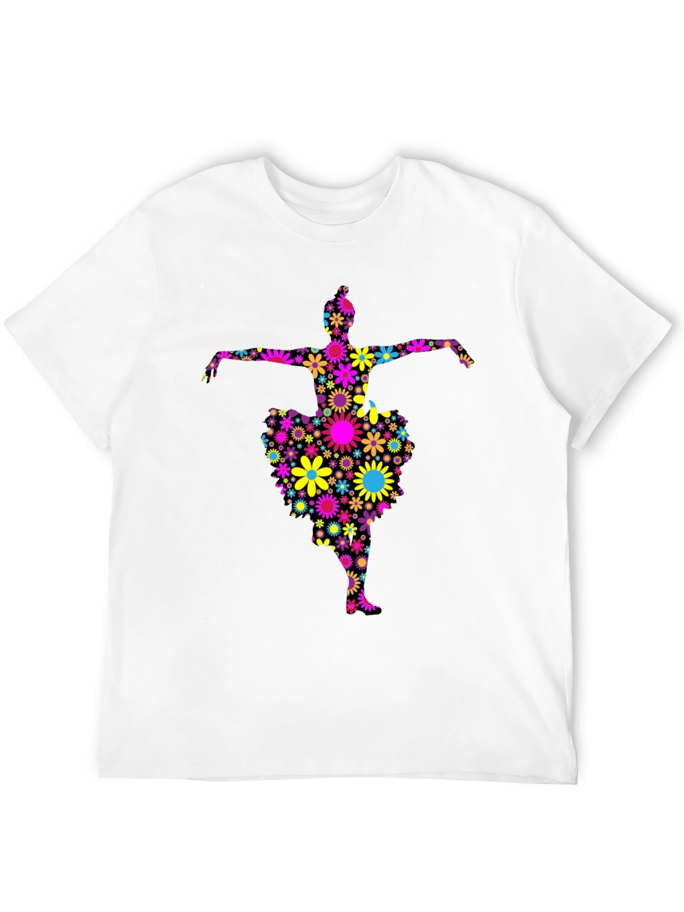Floral Dancer Black T-Shirt