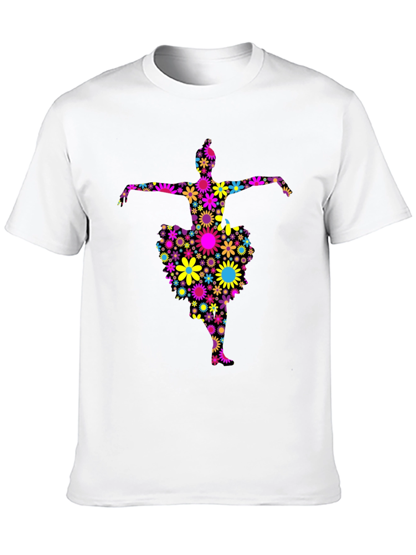 Floral Dancer Black T-Shirt