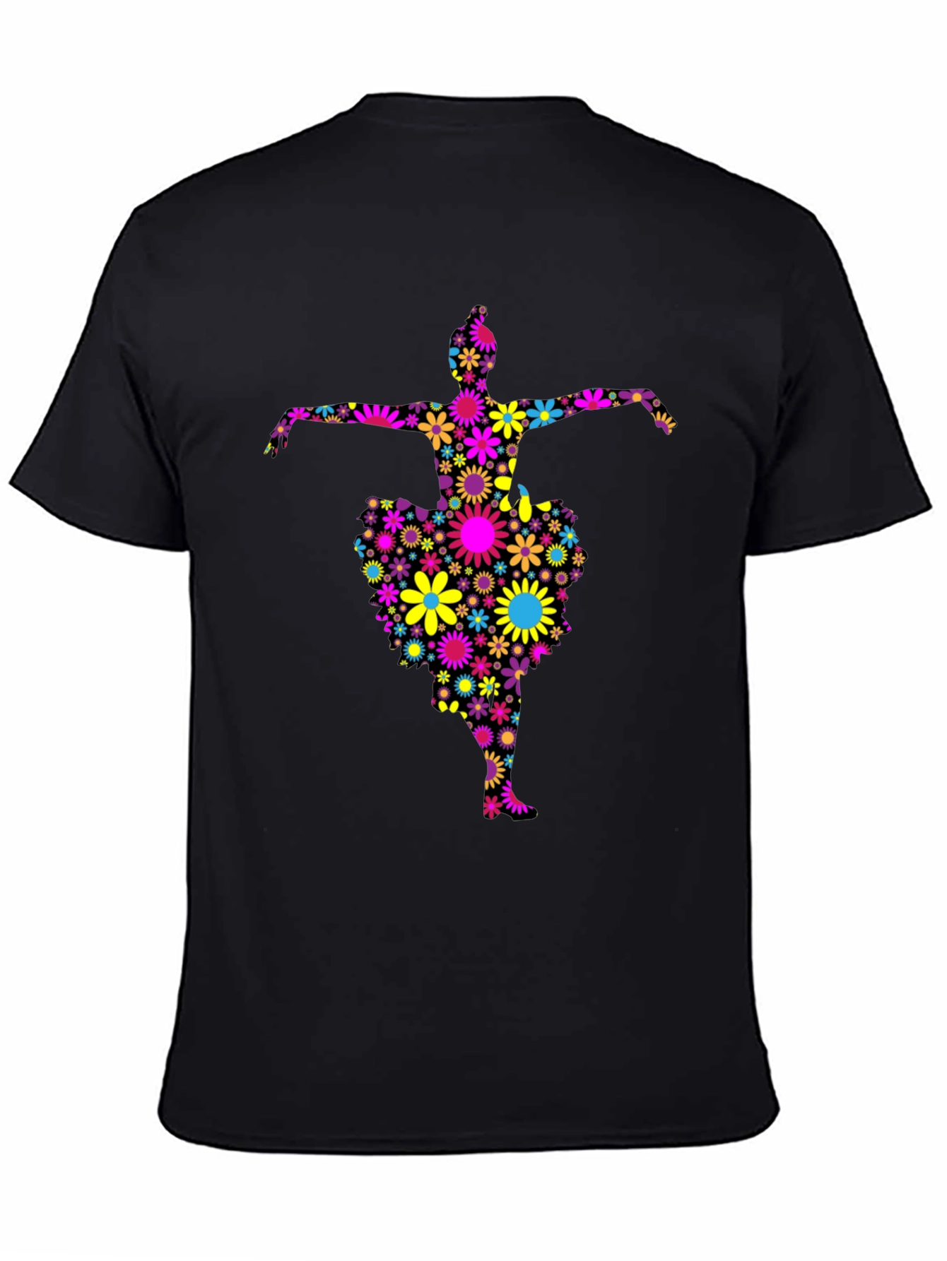 Floral Dancer Black T-Shirt