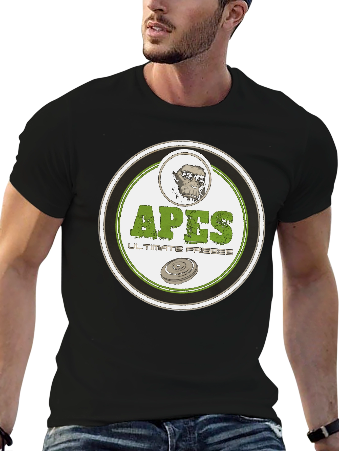 Apes Ultimate Frisbee Black T-Shirt