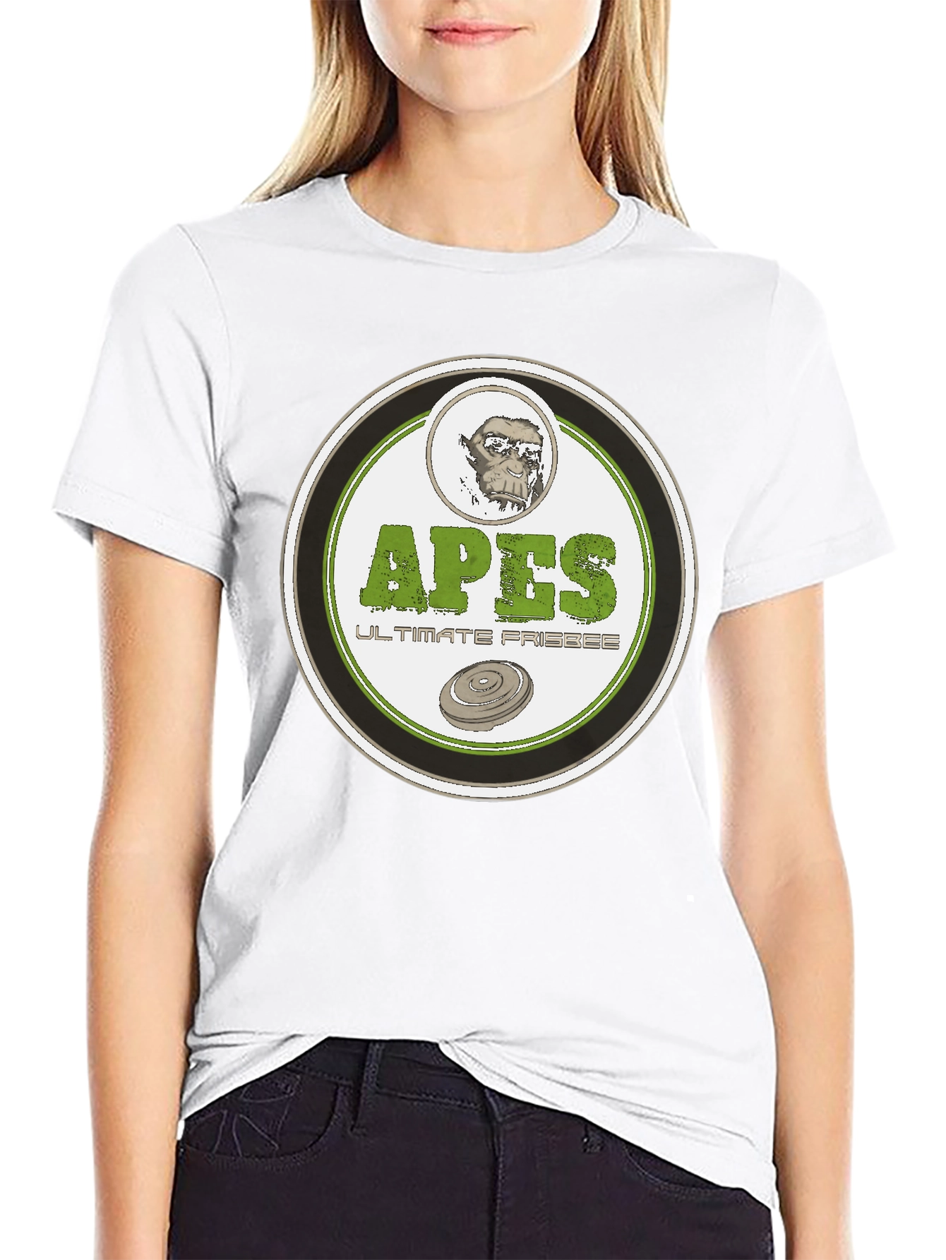 Apes Ultimate Frisbee Black T-Shirt