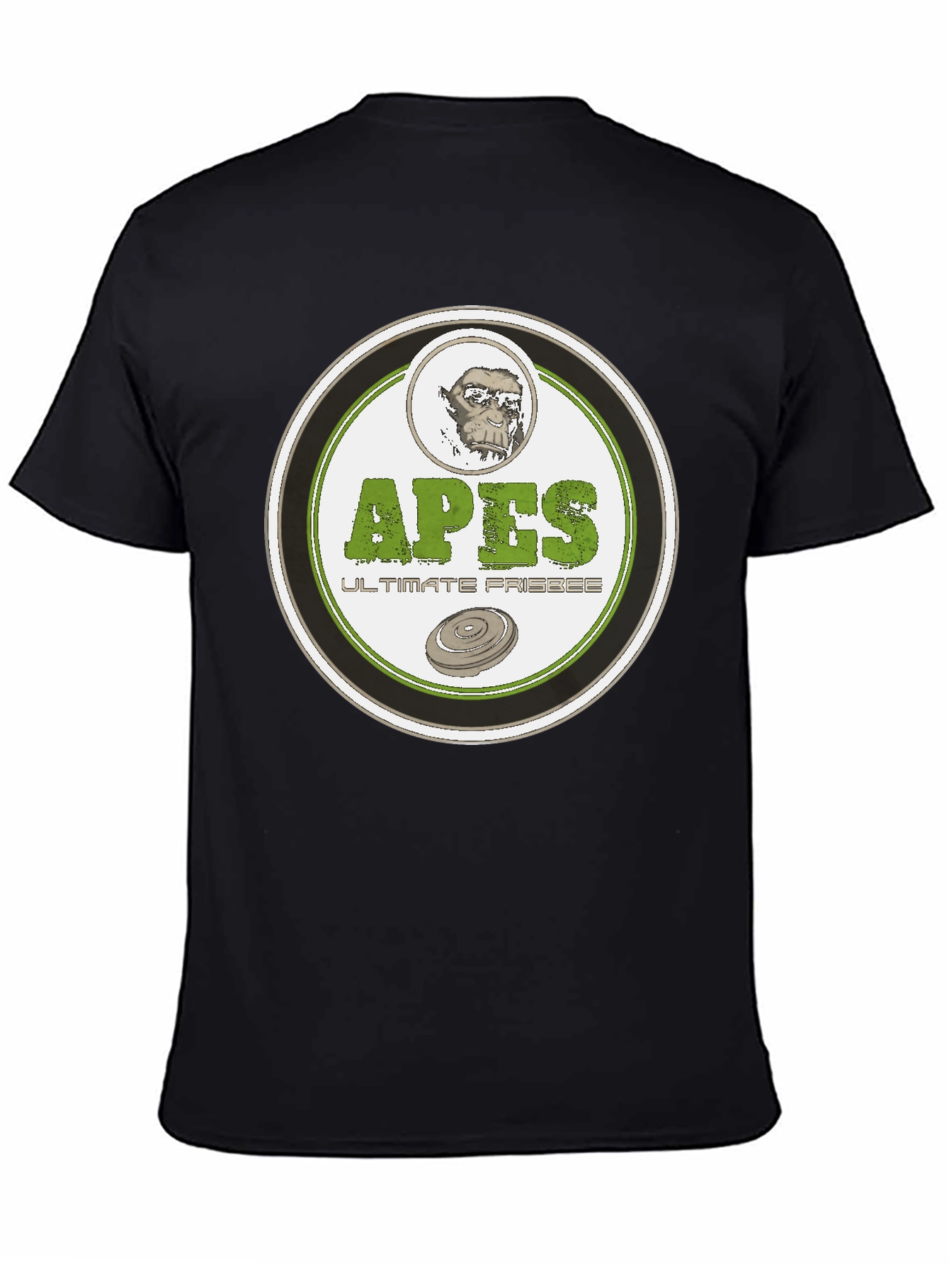 Apes Ultimate Frisbee Black T-Shirt