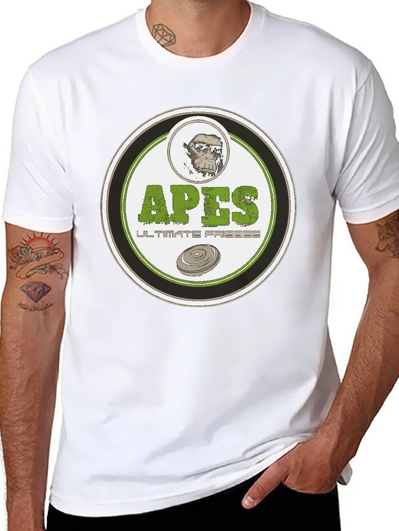 Apes Ultimate Frisbee Black T-Shirt