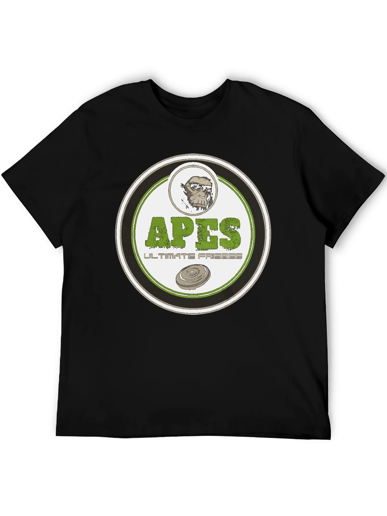 Apes Ultimate Frisbee Black T-Shirt