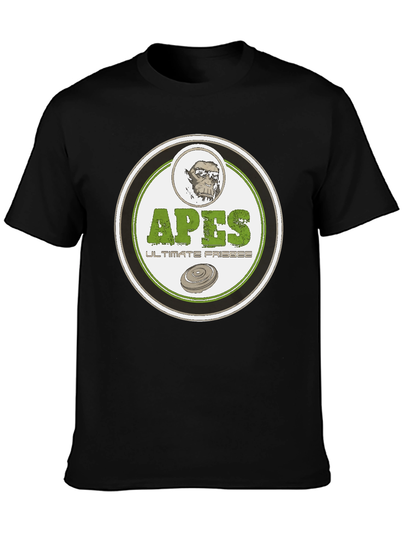 Apes Ultimate Frisbee Black T-Shirt