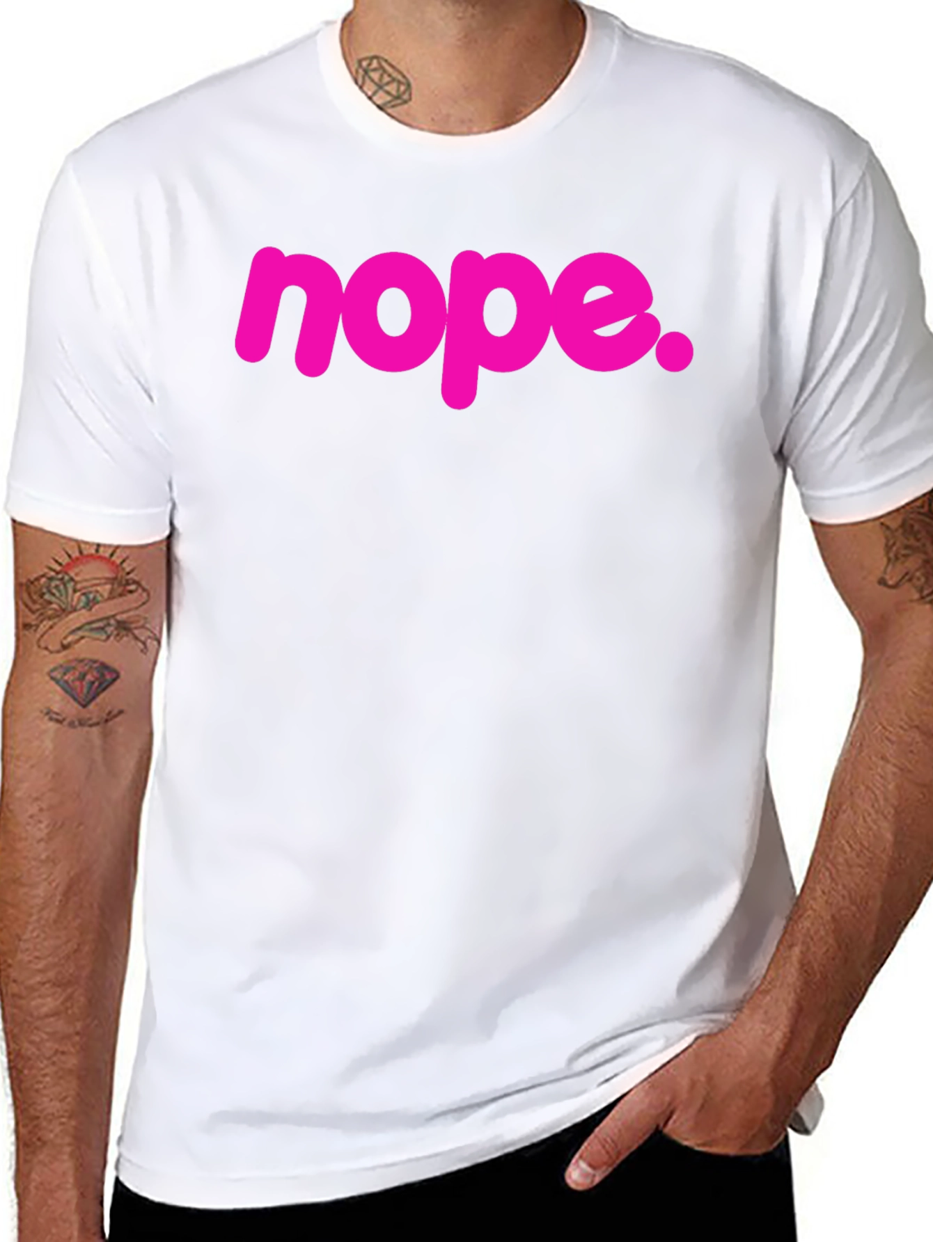 Nope Graphic Tee - Casual Black T-Shirt