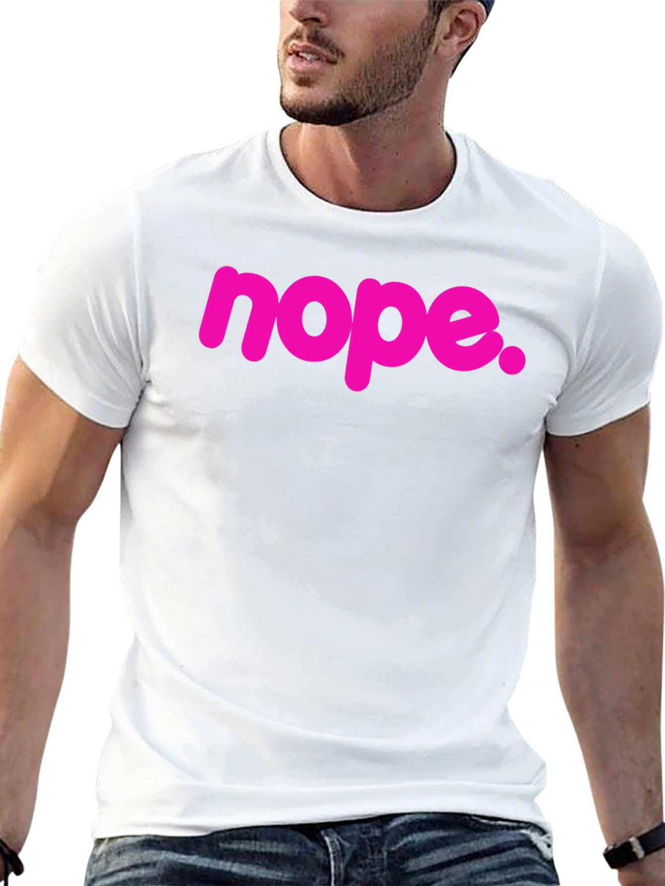 Nope Graphic Tee - Casual Black T-Shirt