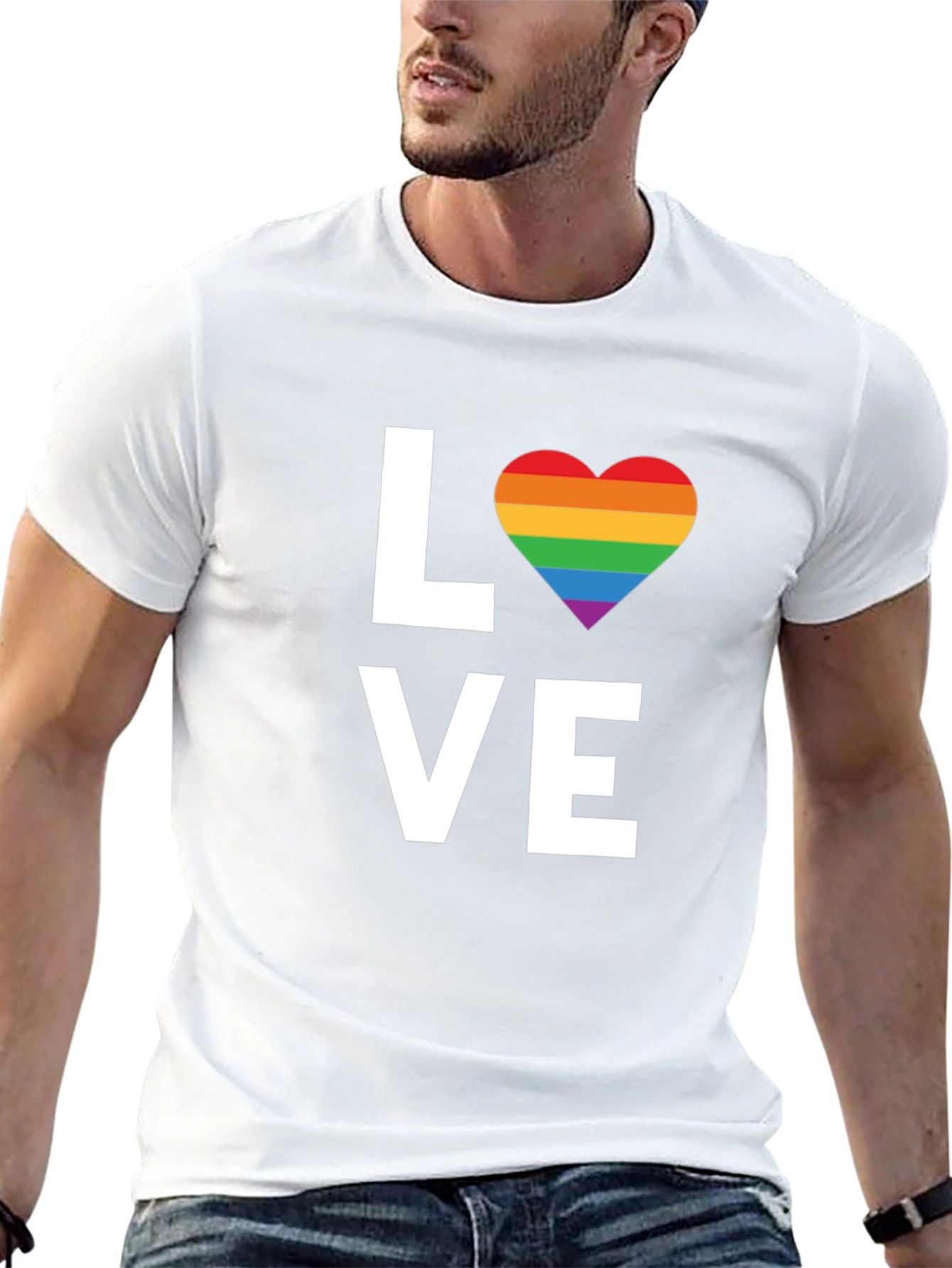 Love Rainbow Heart T-Shirt - Pride LGBTQ Tee