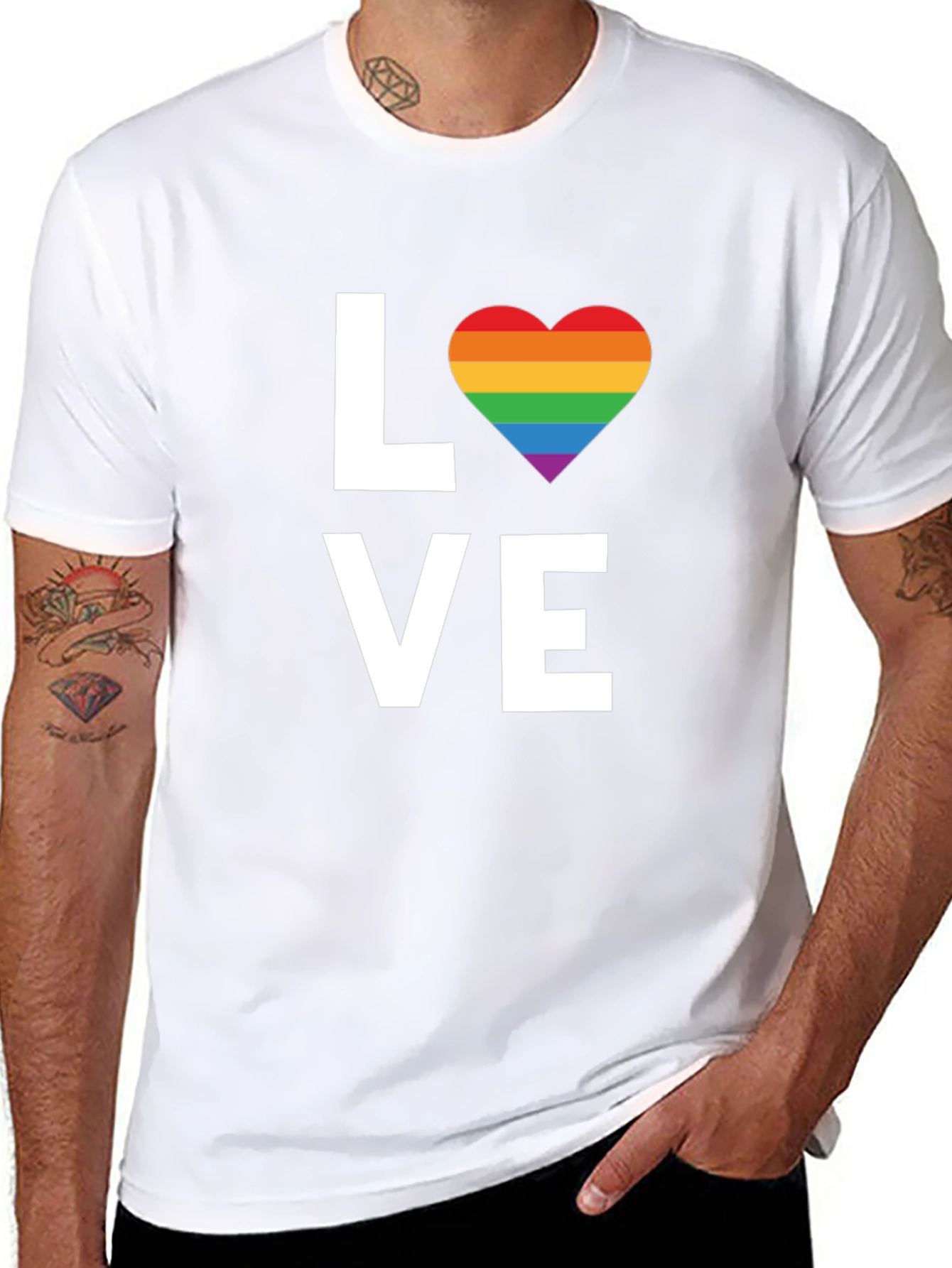 Love Rainbow Heart T-Shirt - Pride LGBTQ Tee